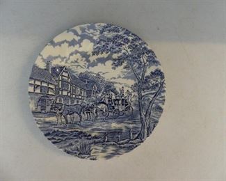 Vintage Myott Staffordshire "Royal Mail-Blue" 10" Dinner Plate