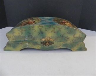 Antique Late 1800s Victorian Vanity Chest with Ivory Handled Implements