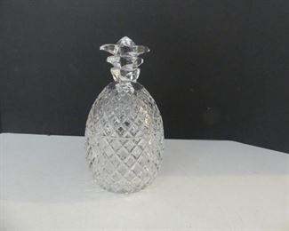 Vintage Godinger 24% Lead Crystal Pineapple Jar