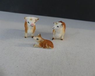 Vintage Bone China Japan Animals - Cows & Calf - 3 in All