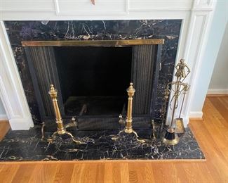 Brass andirons