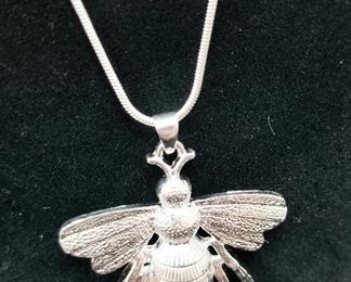 Sterling Silver Bee Necklace