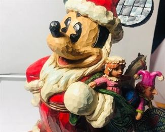 Jim Shore Christmas Mickey Mouse with Tags in great shape 