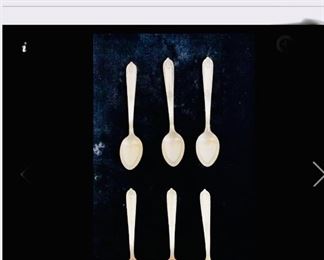 Sterling Silver set of 6 demi tasse spoons weighing 68.5 grams