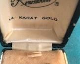 14K Gold earrings initial D