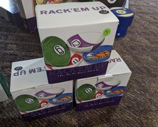 Have fun hosting a Pool Tournament with your new table  Pool party decor Chip Bowls 3 boxes. Sold Separately