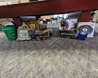 Assorted Pool gear included with the table. Assorted Pool decor and entertainment accessories sold separately.