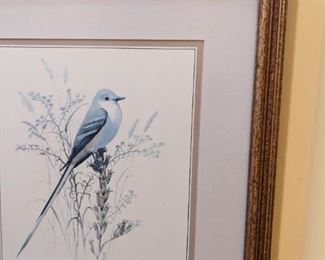 Decorate with this beautiful blue bird themed art.