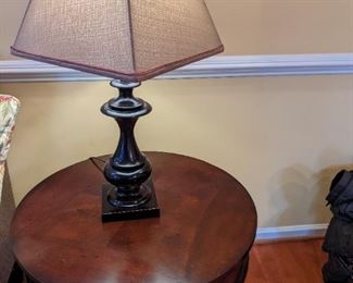  2 Cherry Wood 26"w x 24"H Stein World end Tables 