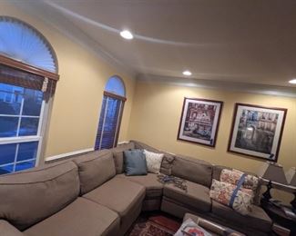 Sofa with ottoman, and chaise included.