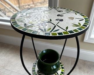 2 Tier Mosaic Style plant stand 