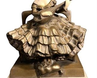 Sgd. P. Tereszczuk Bronze Woman on Marble Base
