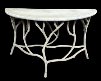 Faux Bois Console Table
