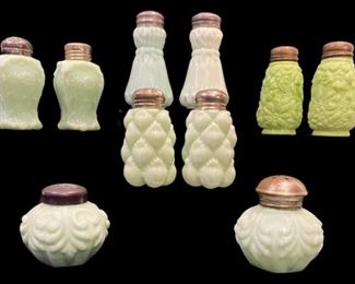 Collection EAPG Green Jadeite Shakers
