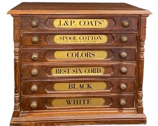 J & P Coats' Country Store Spool Cabinet
