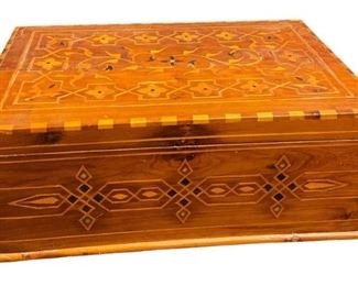 C. 1890 Cherrywood Mother of Pearl Inlaid Writing Box
