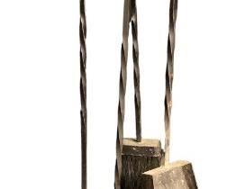 YELLOWSTONE Antler Handle Fireplace Tool Set
