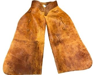 YELLOWSTONE Leather Batwing Western Cowboy Chaps
