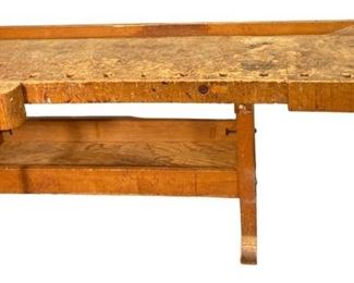 Antique Industrial Work Bench L W STEINER 1859

