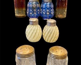 BUCKEYE Reverse Swirl & Better EAPG Shaker Lot Amberina
