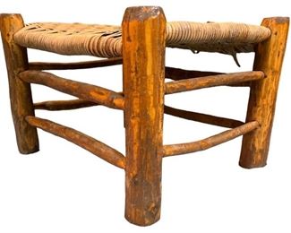 YELLOWSTONE Old Hickory Woven Ottoman
