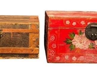 Two Antique Americana Vanity Boxes

