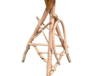 Antique Birch Bark Side Table
