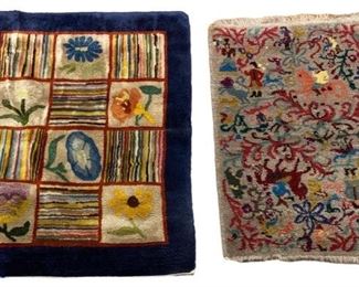 Two Small Wool Area Rugs
