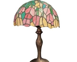Antique TIFFANY Style Stained Glass Lamp
