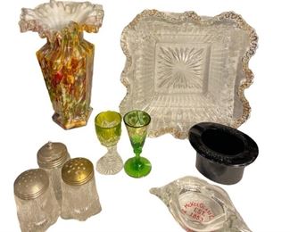Collection Assorted EAPG Vintage Glass Articles McKEE, End of Day, DOBBS
