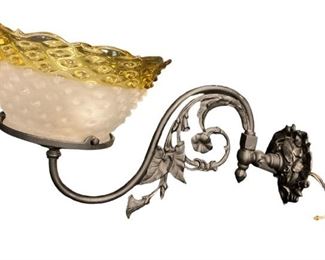 Antique Cast Iron HOBBS FRANCES WARE Hobnail Wall Sconce
