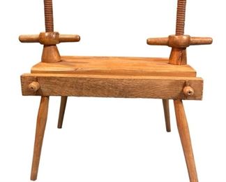 19th C Primitive Wood Fruit Press Wine Cider
