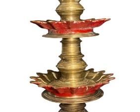 Antique Brass Indian Incense Burner / Statue
