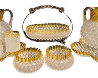 Collection Vintage HOBBS FRANCES WARE Hobnail incl. Lemonade Set
