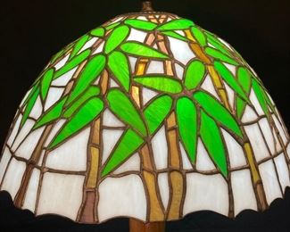 After TIFFANY Bamboo Stained Glass Shade
