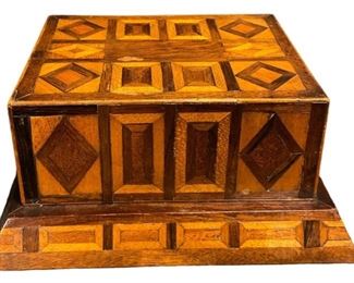 Unique Antique Tunbridge Jewelry Box
