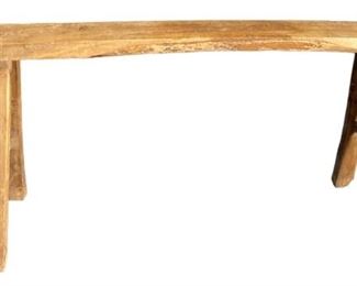 Primitive Narrow Elm Bench
