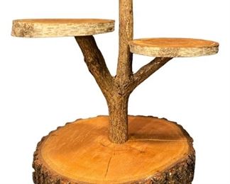 Four Tier Cascading Wood Stand
