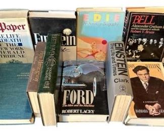 Collection Books on Historical Figures, Einstein, Beethoven, Bell, Ford & More
