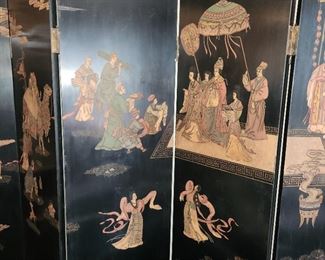 Double sided Asian themed room screen