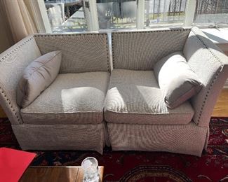 These can be pushed together or left as two chairs