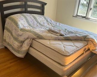 leather full bed new mattress