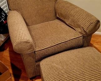 Ethan Allan club chair and footstool