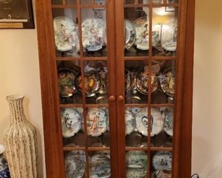 Ethan Allan tall display cabinet