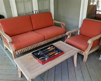 Smith & Hawken teak patio set