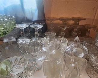 Lots of lead crystal and fenton pieces