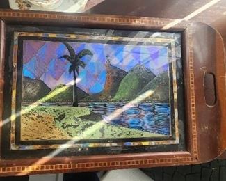  1920s Brazilian made butterfly tray 