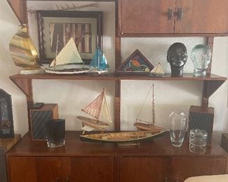 Mid modern century, wall display cabinet