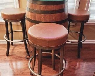 Jack Daniels Barrell Table & Stools