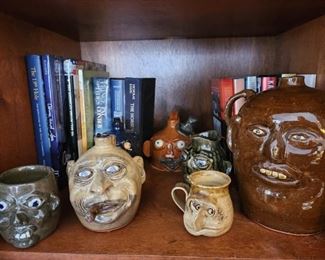 Opal Glazed Face Jugs